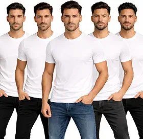 Kit 5 Camisetas Masculinas Egípicia Premium Básicas Lisas Com Elastano Confortável Estica
