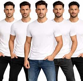 Kit 5 Camisetas Masculinas Egípicia Premium Básicas Lisas Com Elastano Confortável Estica