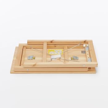 【JUN JUN】無印良品 パイン材テーブル/デスク・折りたたみ式　1個 無印良品 パイン材折りたたみテーブル コンパクト収納可能