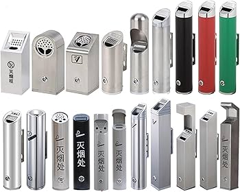 Amazon.co.jp: ステンレススチール製灰箱、タバコの吸い殻入れ、壁掛け