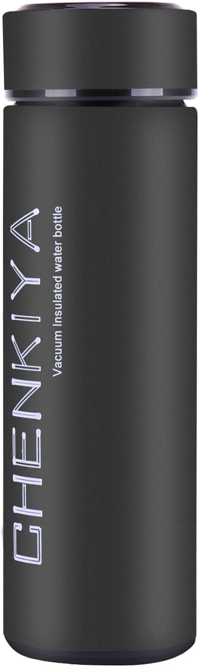Leak Proof Coffee Travel Mug - Loose Tea Infuser Thermos Filter Water Bottle - To Go Coffee Keep Hot Stay Cold - No Spill Airtight Lid for Car Holder 17 OZ (Black)