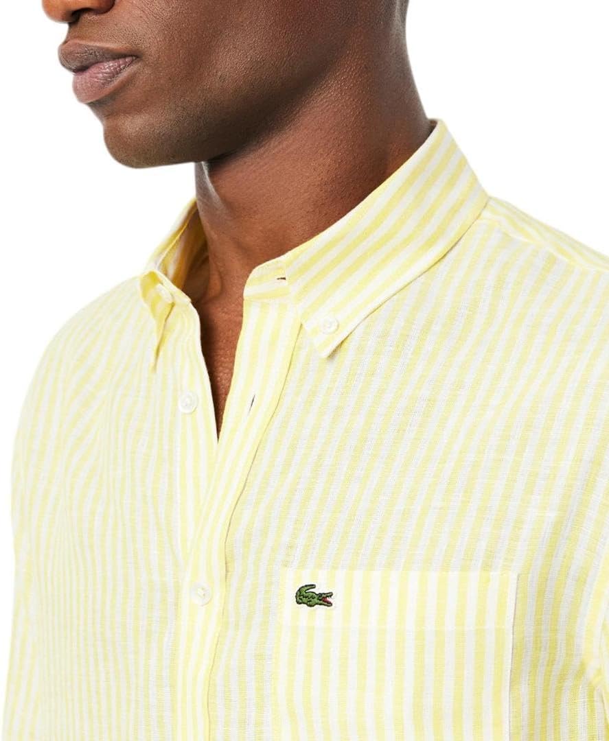 Lacoste Men's Regular Fit Linen Shirt - Image 2