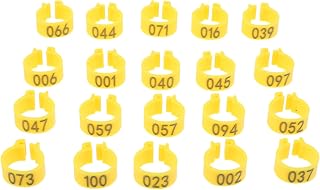 Toyvian 100pcs Pigeon Leg Rings Durable Plastic Identification Foot Rings for Pigeons Parakeets Cockatiels and Birds Lightweight Easy to Use and Safe for Your Birds