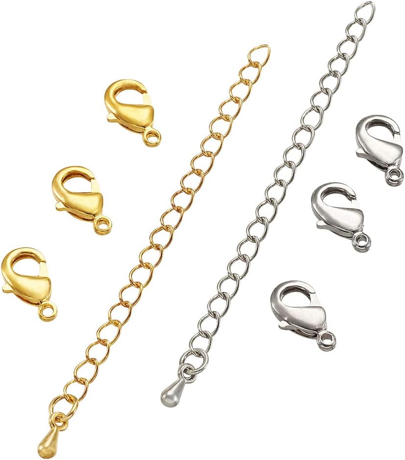 Craftdady 50Pcs Twist Extenders Chains 2.552.75 Inch Removable Chain