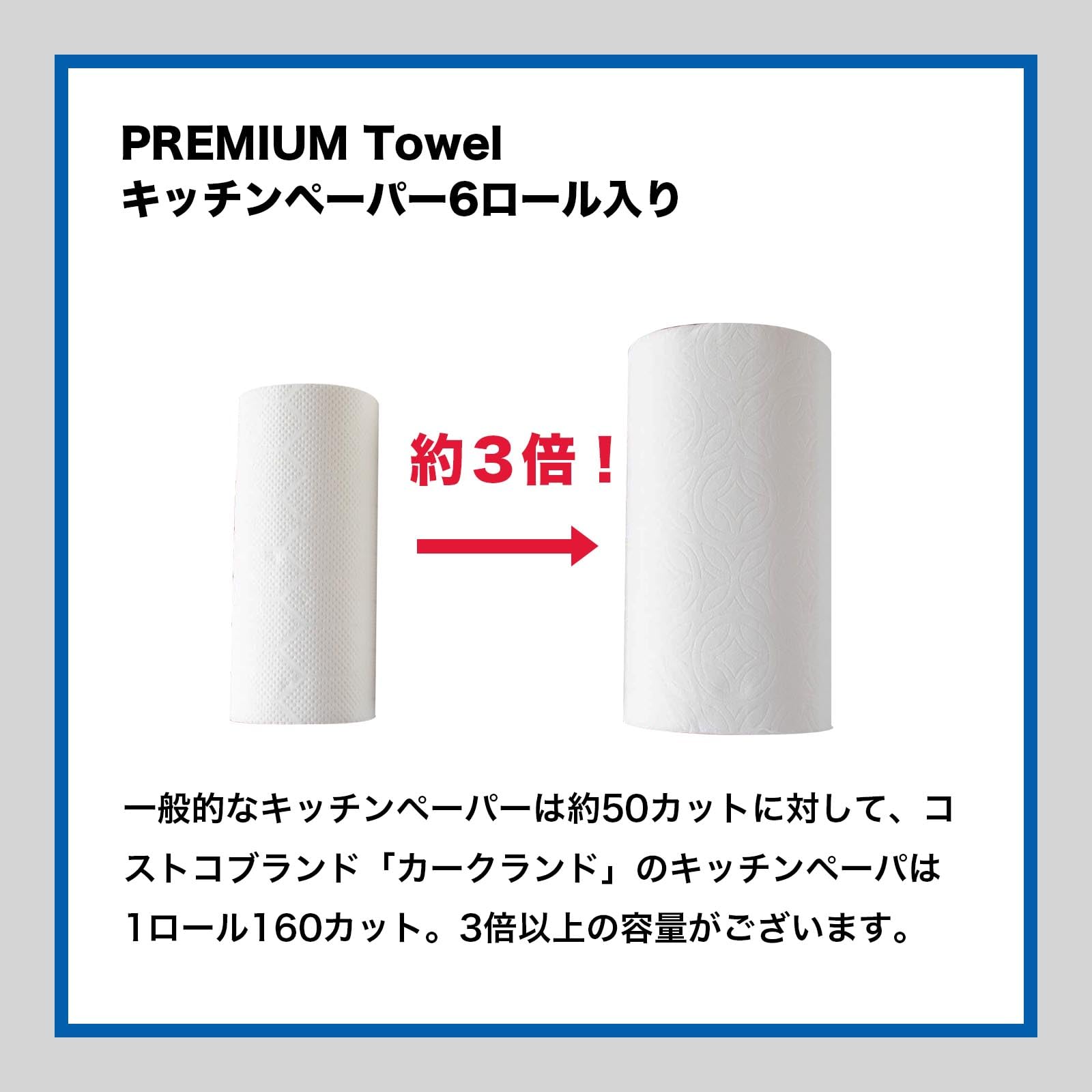 Amazon.co.jp: カークランド キッチンペーパー 6ロール (2枚重ね