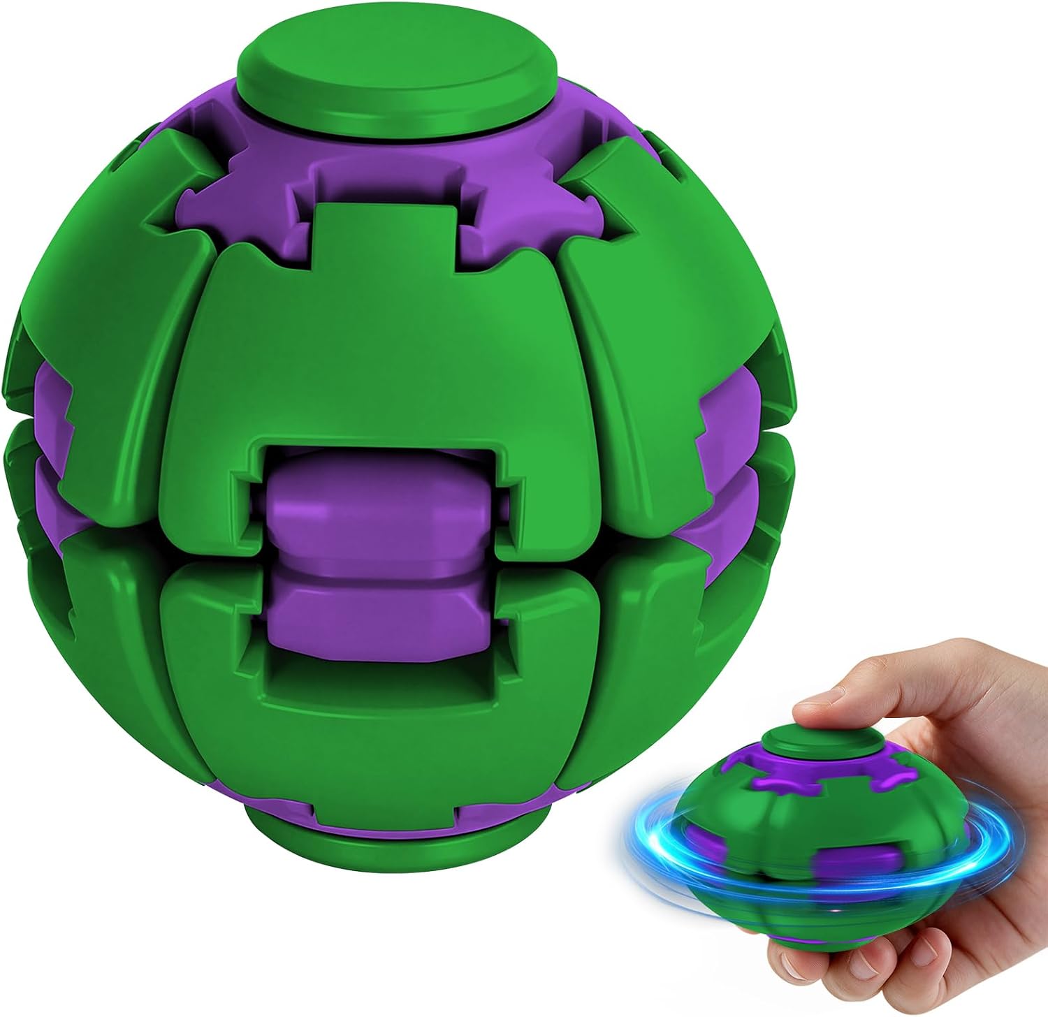 3D Printed Gear Fidget Spinner Toy, Mechanical Kinetic Desk Toy, Portable Sensory Fidget Gadget, Metal EDC Desk Accessory, Creative Office Gift, Nebula Purple