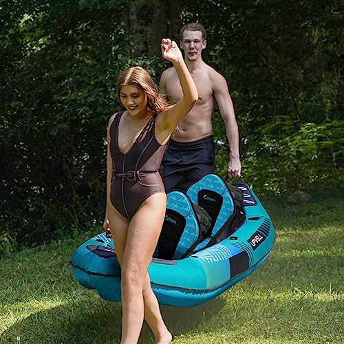 UPWELL Kayak Seat with Detachable Storage Bag, Paddle Board Seat with Back Support for Kayak, Canoe, Sup Kayak Accessories, Blue Wave