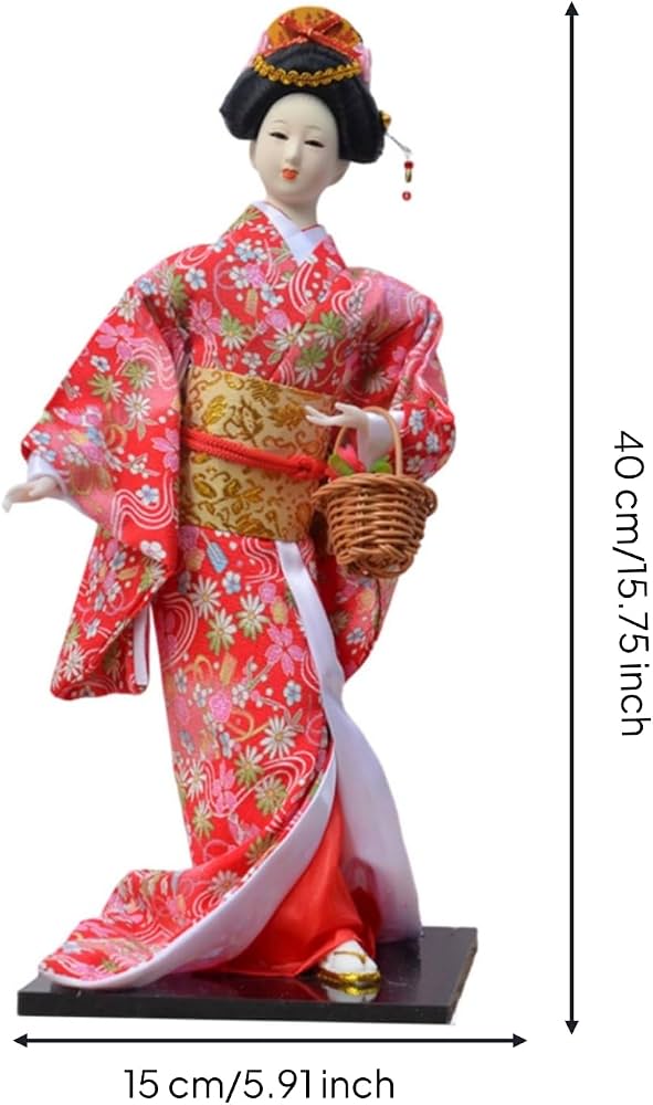 CLOVRIX® Rectangular Base Kimono Doll Textile Clothing Japanese