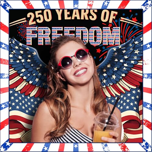 Tegeme 250 Anniversary Decoration, 6.07 x 3.61 ft American 1776-2026 Backdrop Birthday Banner 250th Anniversary Background for Independence Day USA 4th of July Patriotic Decor by Tegeme - Used condition - Image 5