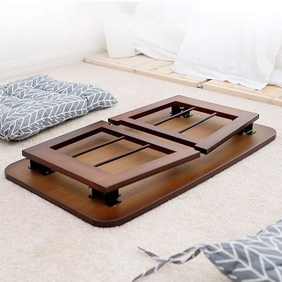 Low Coffee Table Living Room Farmhouse Floor Table Small Tables End Table Table Small Solid Wood Foldable Laptop, Simple Japanese Style Study Tatami Bay Window, Foldable Small(80x50x36cm)