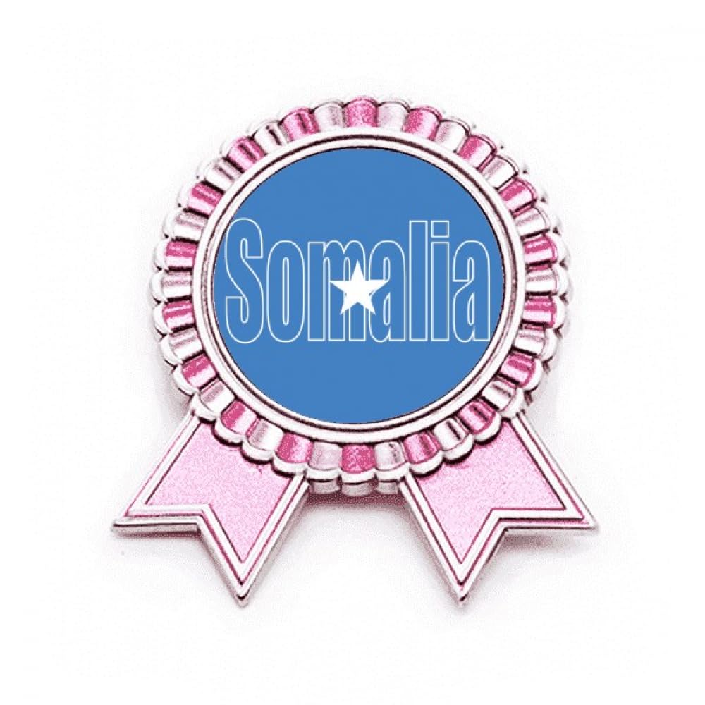 Broche drapeau de la Somalie en métal rose de taille M avec finitions soignées - 4