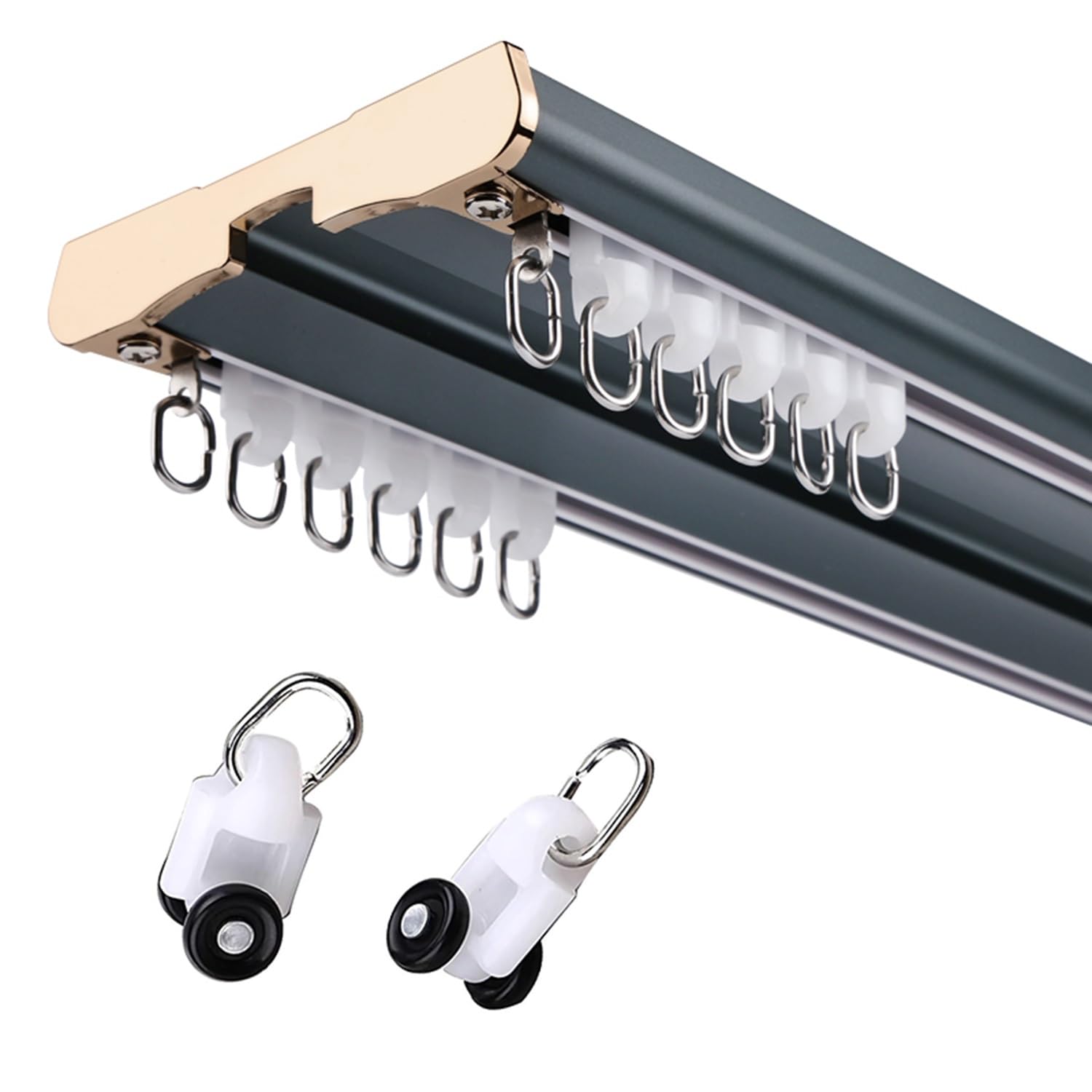 Tringle de plafond en aluminium bleu de 3,5 m pour rideaux et séparation