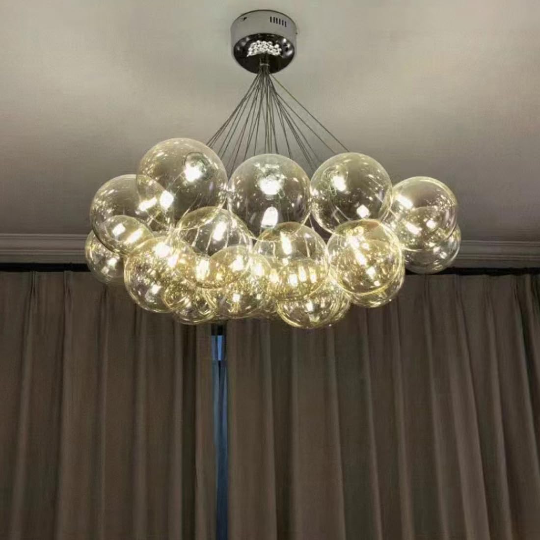 Chambre style nordique suspension haut de gamme en verre soufflé
