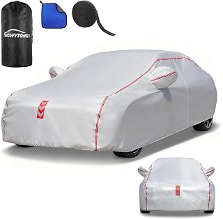 Car Cover, 360° Underbody Wrap Design, All-Weather Waterproof Car Cover, Suitable for Sedans, Vehicle Body Length 186 to 193 Inches