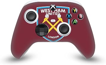 Head Case Designs Officially Licensed West Ham United FC Oversized Art Vinyl Sticker Gaming Skin Decal Cover Compatible with Xbox Series X/S Controller