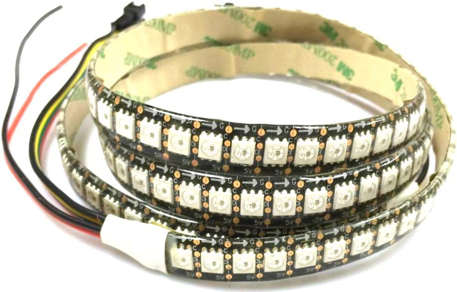 APA107 RGB Pixel LED Strip Light 1M 144 LEDs/m APA107 IC Built-in the 5050 SMD RGB LED DC5V Waterproof IP65 (White PCB)