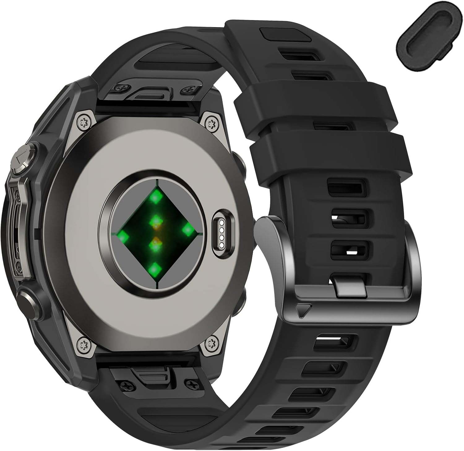 26mm Watchbands Compatible With Garmin Fenix 8 Pro/Quatix 8 51mm/Fenix 7X Pro/7X/6X Pro/6X/5X Plus/5X/3 HR,Silicone Quick-Fit Strap for tactix 8 51mm/7 pro/Enduro 3 2/Descent Mk3i-51mm/Mk2i