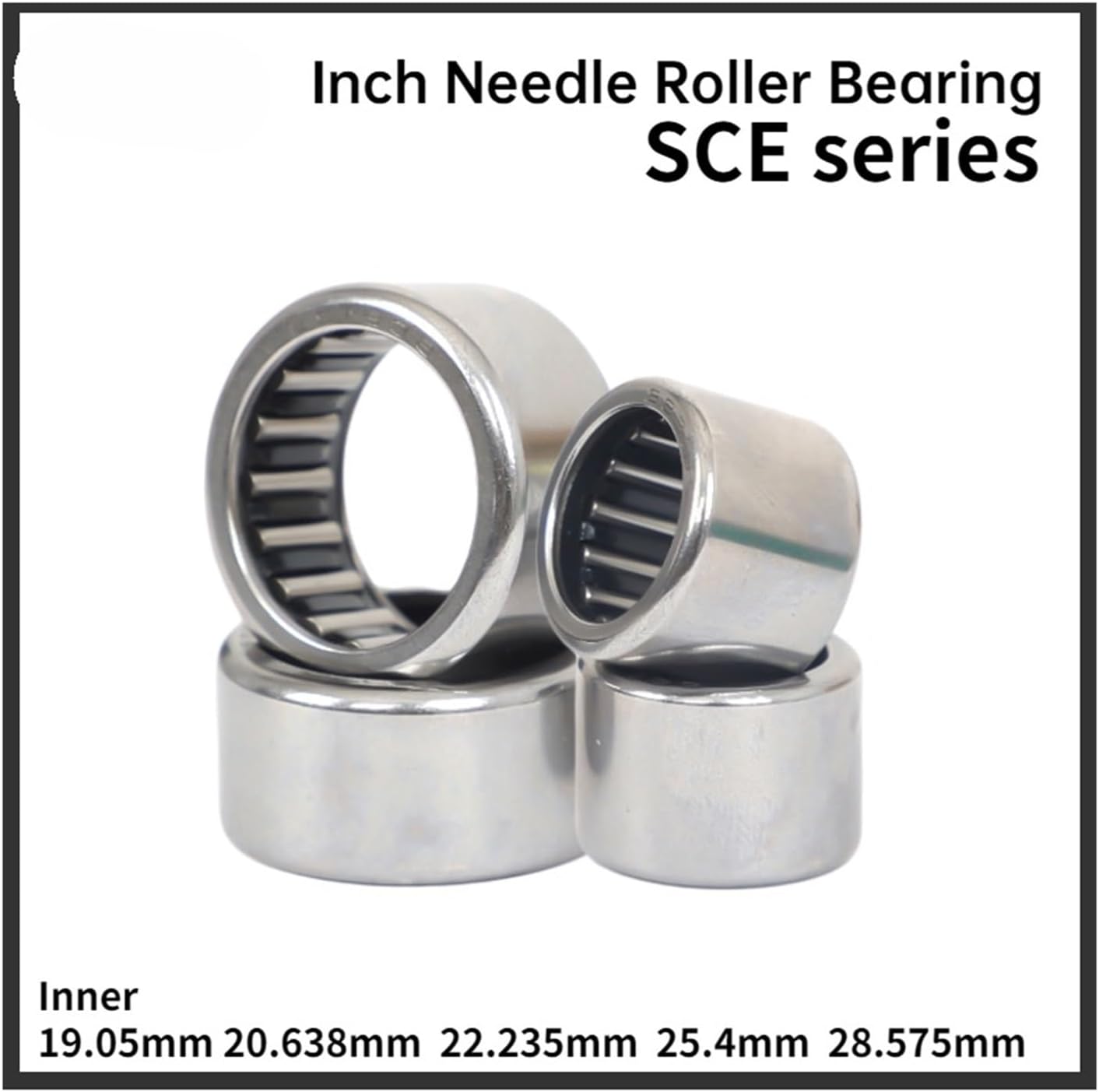 5PCS Inch Needle Roller Bearing Inner Diameter 4.762 6.35 7.938 9.525MM SCE36 44 45 55 57 59 65 66 67 68 69 610