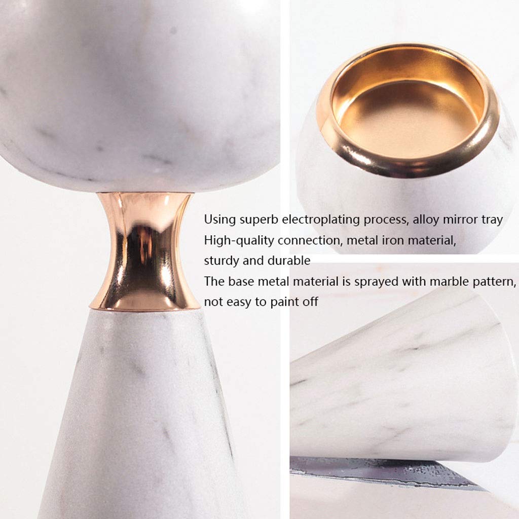 Kerzenhalter Kerzenständer Nordic Metall Eisen Kerzenhalter Imitation Marmor Kerzenständer Luxus Hochzeit Mittelstücke Wohnzimmer Ornamente Geschenk (Color : A)