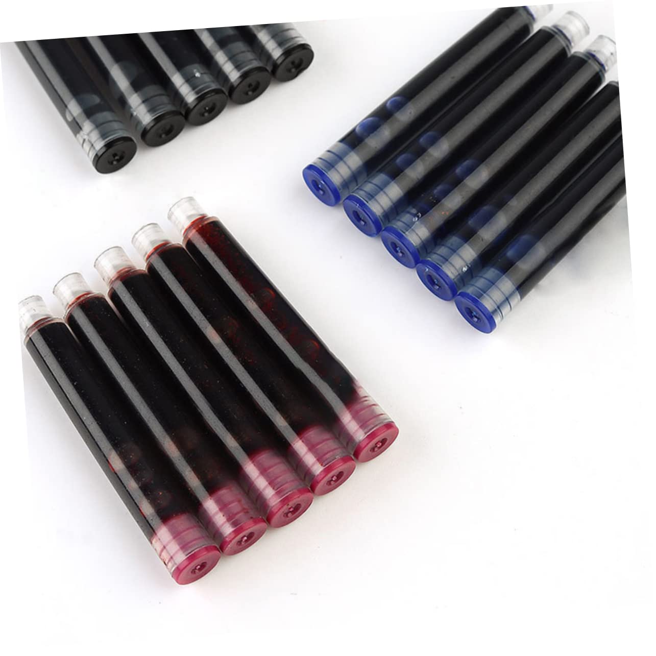 Gadpiparty 3 Series Recambios De Tinta Para Pluma Estilográfica Accesorios De Tinta Para Estudiantes Y Oficina Surtido Negro Azul Rojo 150 Piezas X 3