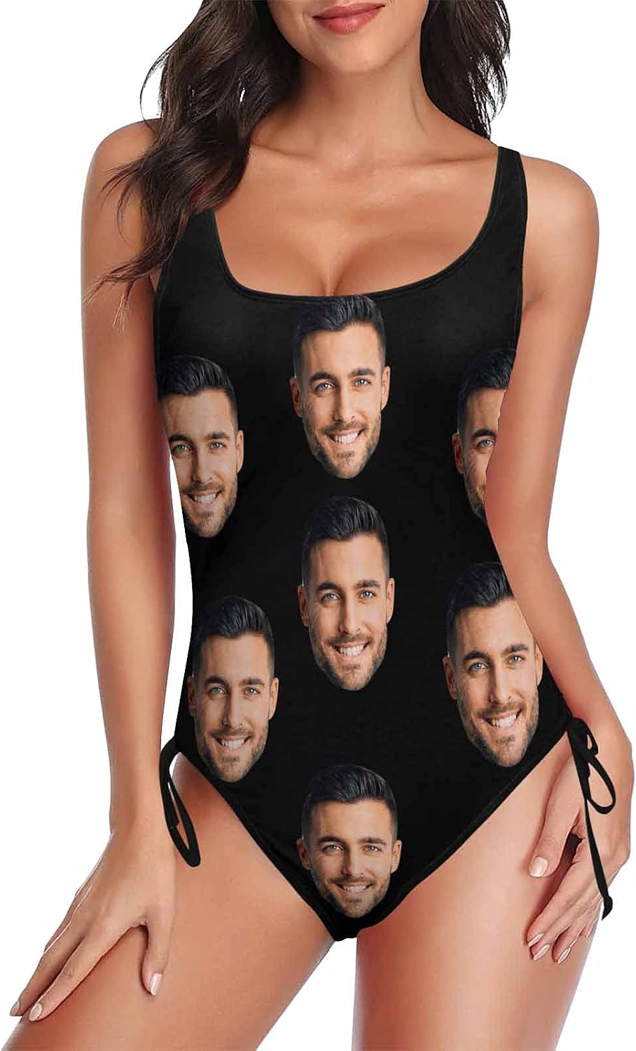Custom Swimsuit with Face Belong to Swimwear Photo Bathing Suit for Women XS-5XL