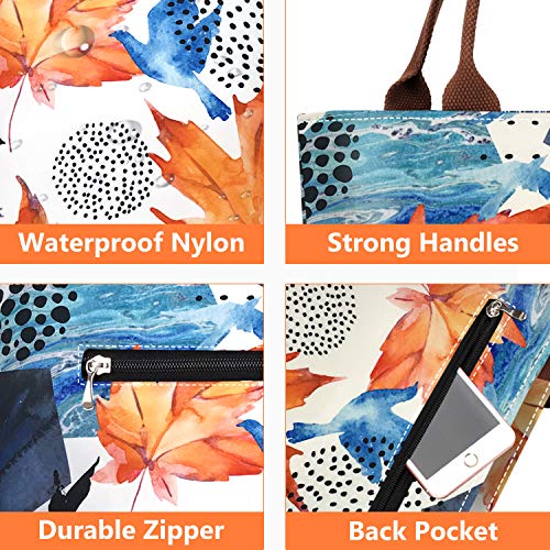 Image of Gloppie Lunch Bag for Women 9L Insulated Lunch Tote Leakproof Cooler Bag | Easy to Wipe Clean, Portable Thermal Bags for Work, Office, Picnic, Keeps Meals Cool Fresh In Summer,Fits 10 Cans, Maple Leaf