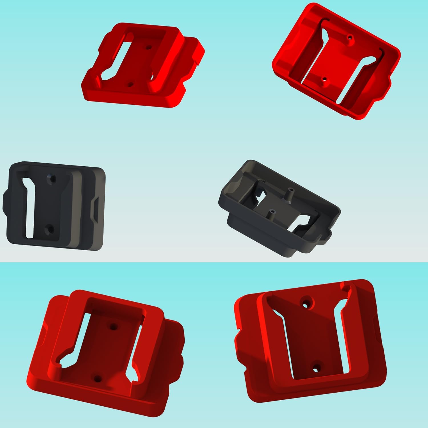 Battery Holder for Milwaukee 18 18V Battery (No Battery), 10Packs Wall Mount Batteries Storage for Wall, Work Van, Shelf, Toolbox thumbnail