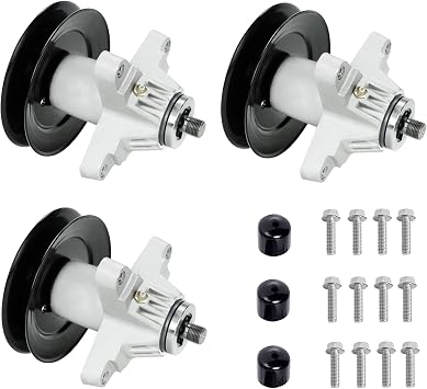 918-04125 918-04125C Spindle Assembly with Pulley for Cub Cadet MTD RZT 50 LT1050 50 Decks Troy Bilt 618-04126 618-04126A 918-04125B Columbia GT5024 LTX1050KH 3 Pack