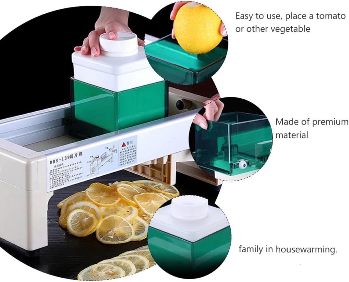 Adjustable Fruit Slicer for Potatoes and Vegetables Metal Plastic White image 3