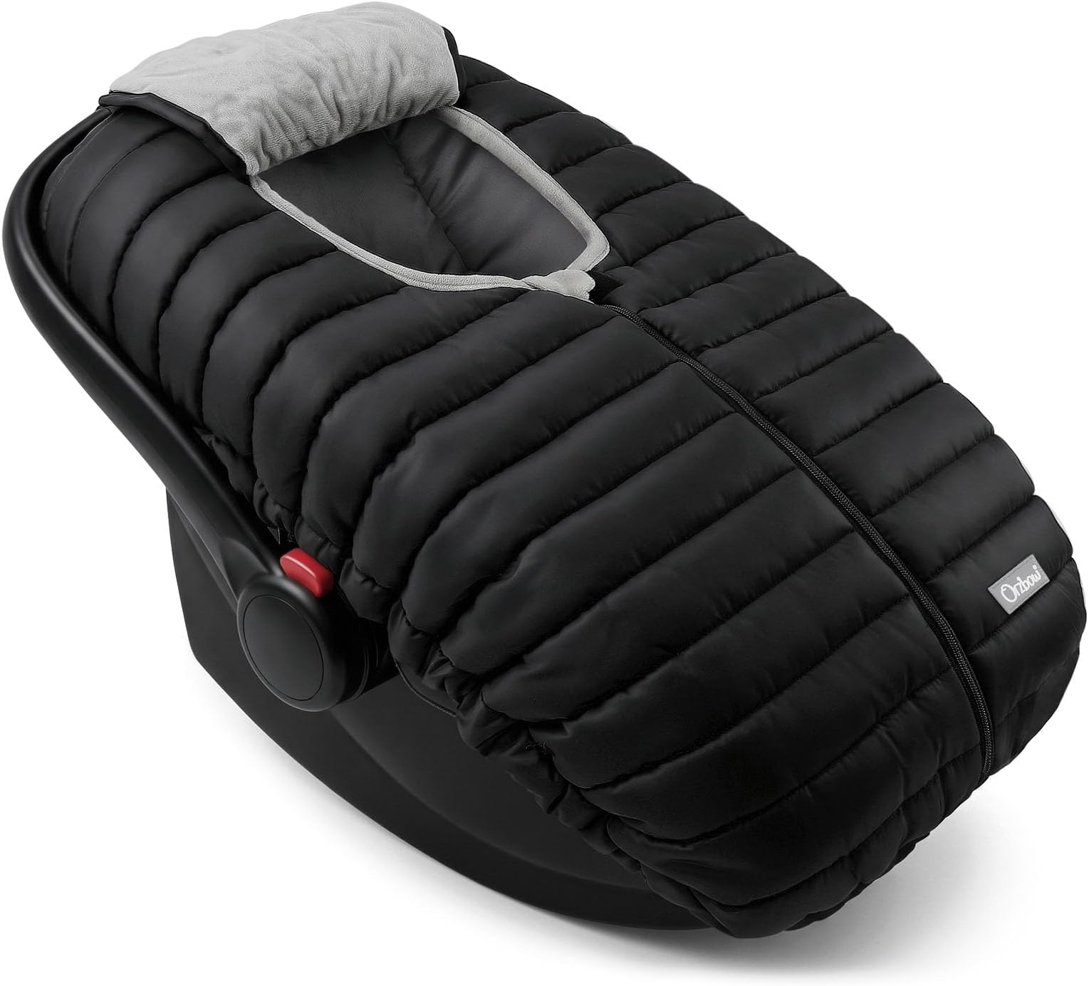 Winter Car Seat Cover for Baby, Warm Plush, Universal Fit, Black
