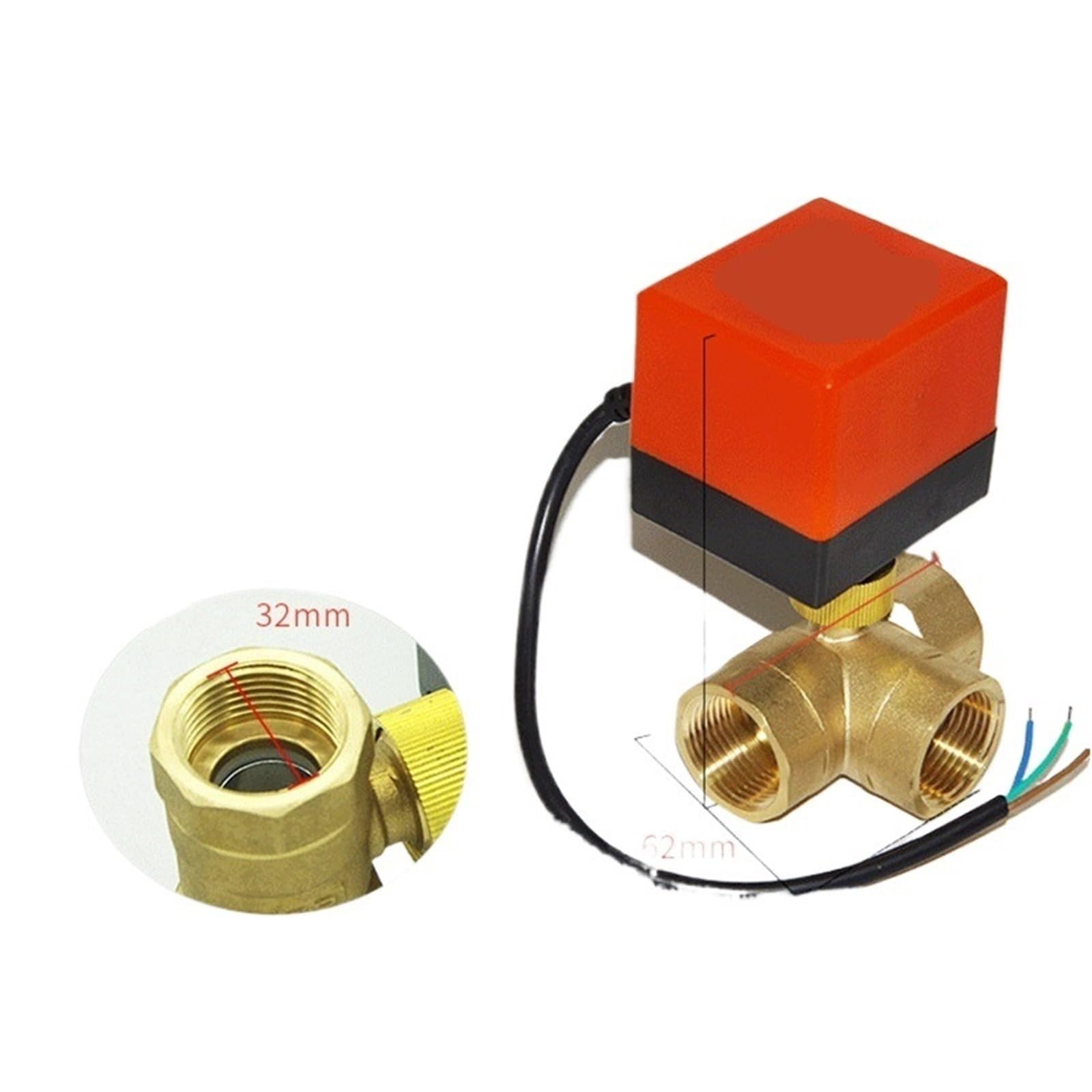 Vanne de régulation en laiton motorisée 24V à 3 voies pour une plomberie automatisée durable