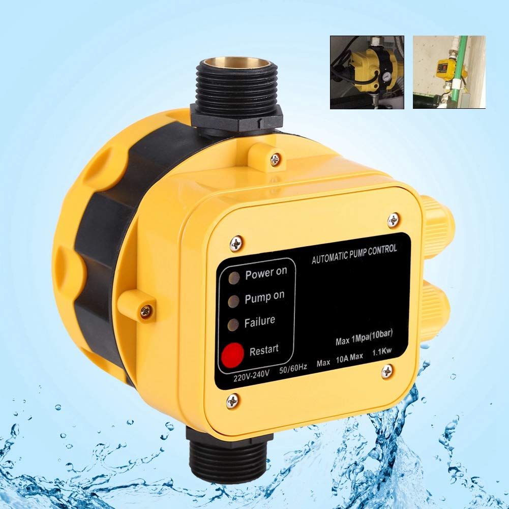 Surpresseur de Pression d'eau, contrôleur électrique de Pompe à Eau Interrupteur de Commande entièrement Automatique arrête automatiquement la Pompe à Eau de Pompe avec pressostat, pour