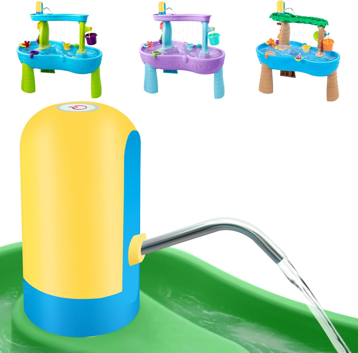 Infowush Water Table Pump, Battery Powered Water Pump for Water Table