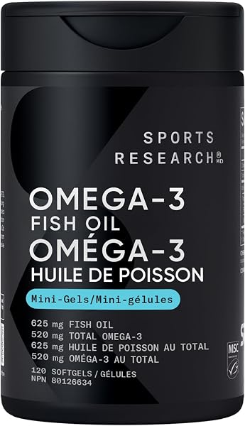 Sports Research Fish Oil Mini-Softgels 625mg