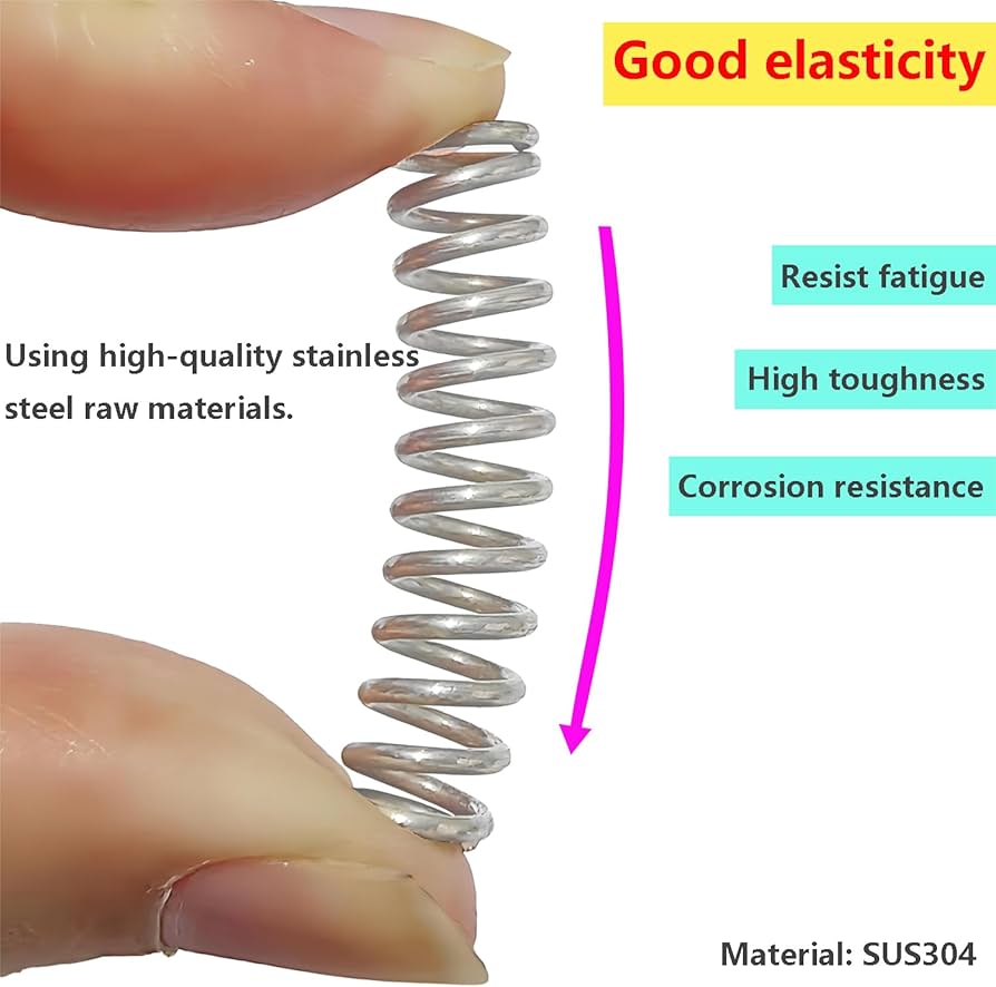 1 Stück Druckfeder 4x35x120mm - Stoßdämpfend Aus Stahl