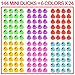 144-Pack Mini Rubber Ducks Set, Mini Colorful Rubber Duckies Bath Toy for Child,Float & Squeak Tiny Ducks Pool Toy Set for Kids Party Favors,Birthday Party Supplies,Prize Rewards