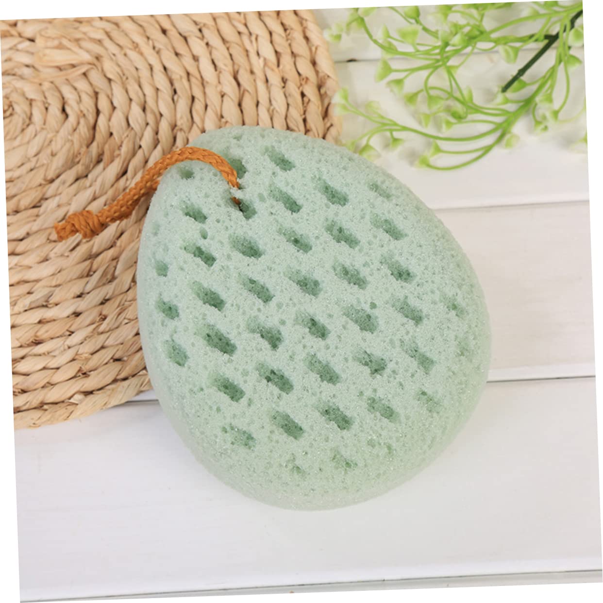 FRCOLOR 4 esponjas exfoliantes para limpiar la esponja de baño natural, de luffa, accesorios de baño, toalla de, toalla, cuerpo, flor de, bebé