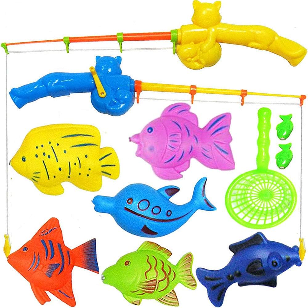 NiGHT LiONS TECH Fishing Toys for Kids, Toy Fishing Pole Fishing Game Party Toys Bath Toy for 3 4 5 6 Year Old Boys Girls Gifts