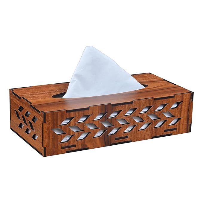 Deskart Tissue Paper Box Decorative Wooden Tissue Holder Box for Car