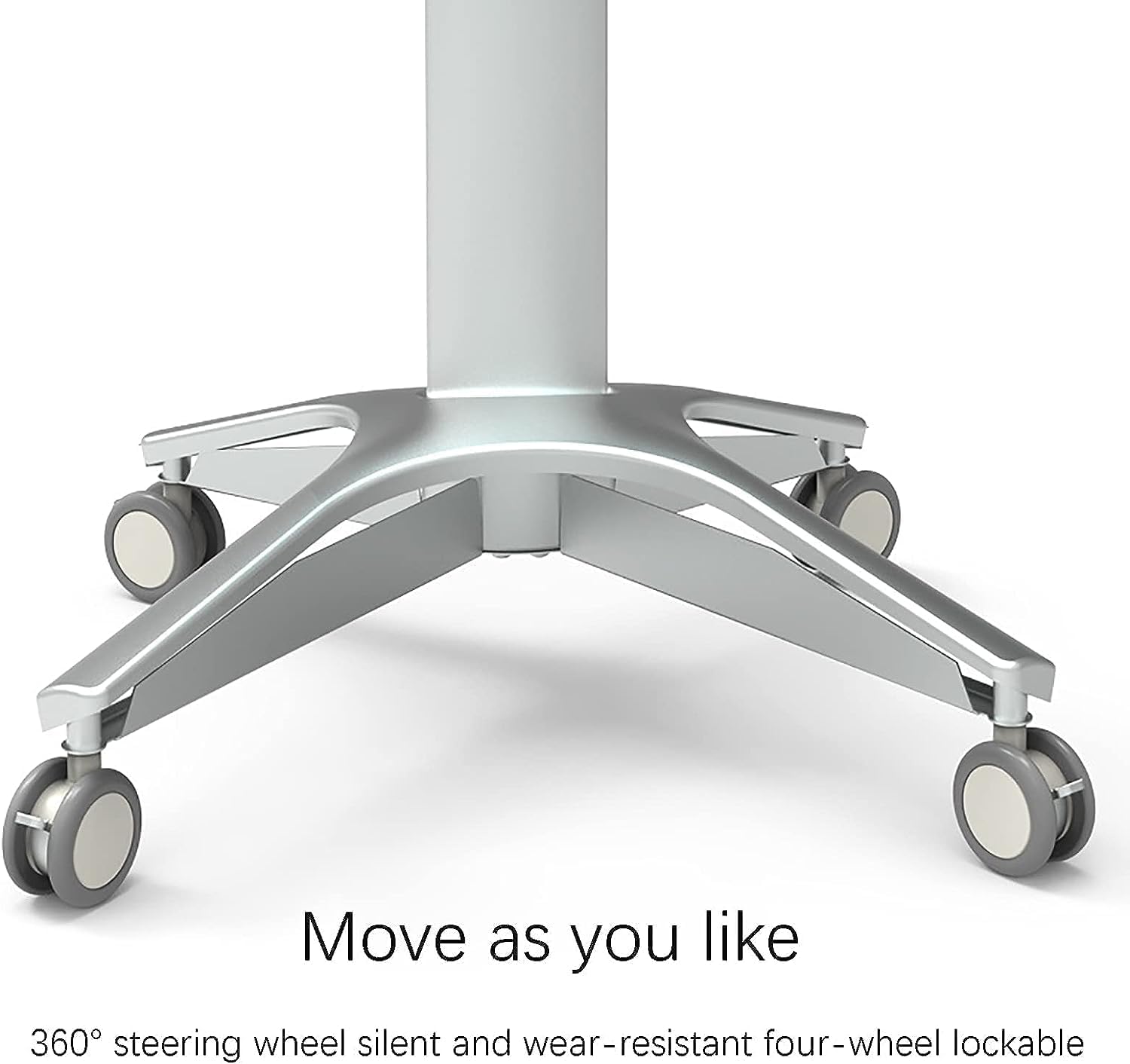 Rolling TV Stand, Mobile TV Cart, TV Universal Bracket,TV Mobile Cart,Floor-Standing Advertising Video Large Screen Hanger(Silver