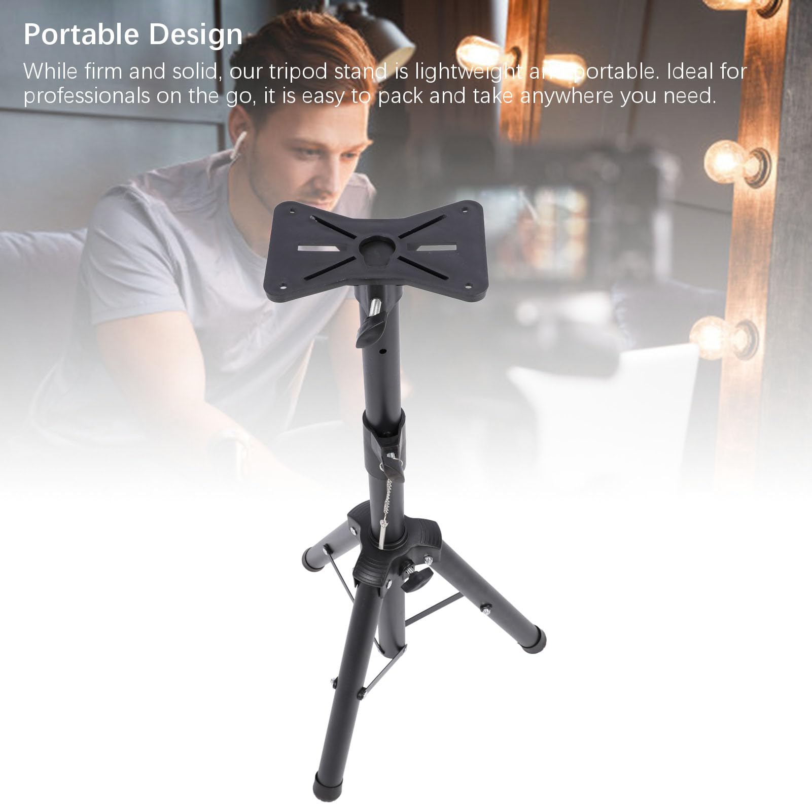 Generic Supporto per Proiettore Stabile Facile Installazione e Regolazione Dell'altezza, Ideale per Fotocamere e Laptop, Portatile e Multifunzionale