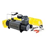 Master Mechanic 12 Volt Portable Tire Inflator with 120 Maximum PSI and Bag for Wheel and Tire Air Compressors and Inflators, Black