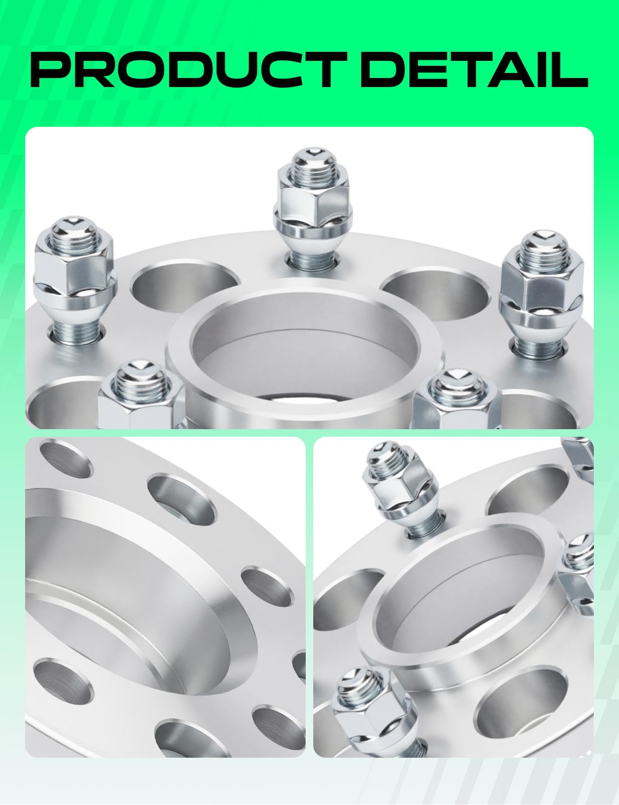 YHTAUTO Adattatori per Cerchi Hub Centric 5x4.5 a 5x5 da 1,25 Pollici Adatti per Cerchi Jeep JK XK WJ WK su YJ TJ XJ KK KJ SJ ZJ, Wrangler, Grand Cherokee, Cherokee, Spaziatori per Pneumatici con