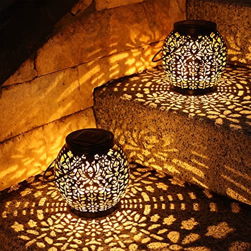 2 Lanternes Solaires Extérieures Avec Effet Flamme – Étanche IP65, Allumage Auto, Pour Terrasse/jardin