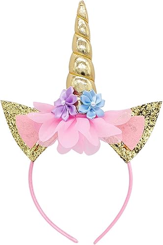 Miniatura 4 de Little World Diadema de unicornio, suministros de fiesta de unicornio para cumpleaños, día de Acción de Gracias, Navidad