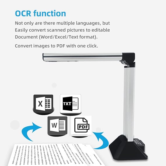 S163AF Document Scanner Document Camera for Teachers with Light, USB Visualiser A3-Size Excellent for Online Teaching, Distance Learning, Web Conferencing
