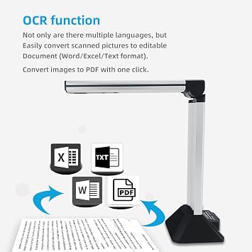 S163AF Document Scanner Document Camera for Teachers with Light, USB Visualiser A3-Size Excellent for Online Teaching, Distance Learning, Web Conferencing