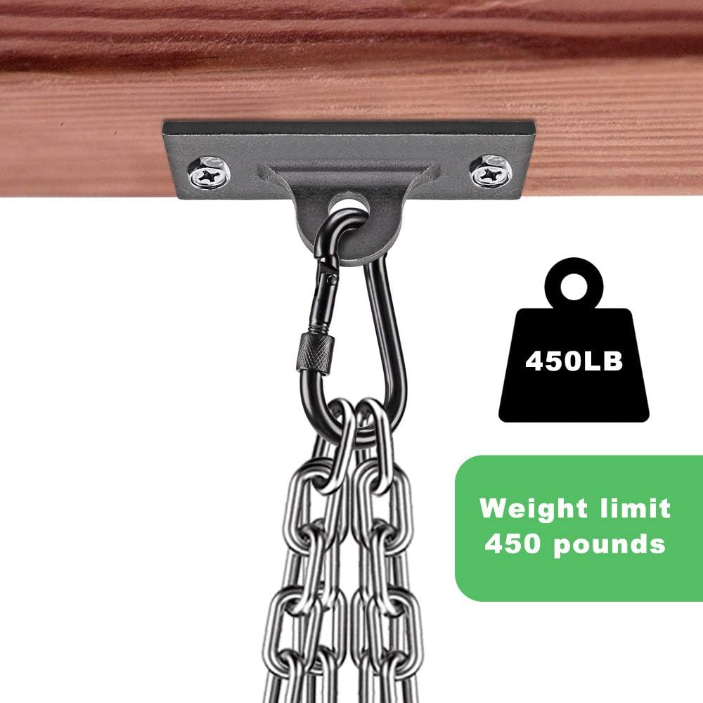 Dolibest Heavy Bag Hanger, Wall Ceiling Mount Hook with a Carabiner for Suspension Trainer, Body Weight Strength Training Systems, Aerial Yoga Swing & Hammock, Resistance Band, 450LB Capacity : Sports & Outdoors