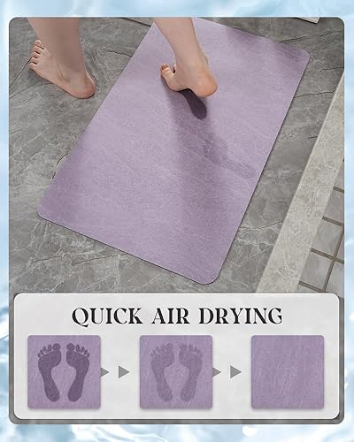 Miniatura 3 de MontVoo - Tapete de baño con base de goma, antideslizante, de secado rápido, absorbente, fina, para debajo de la puerta, de gamuza sintética, para