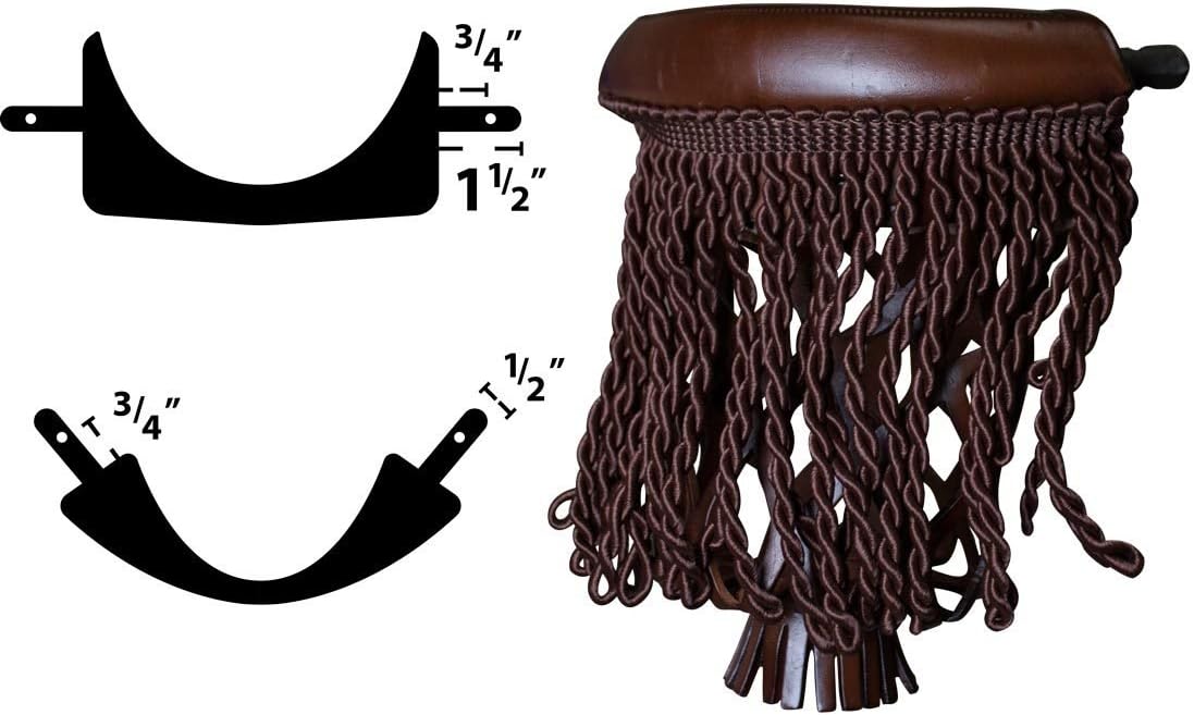 Ozone Leather Pool Table Pockets with Fringe Antique Brown